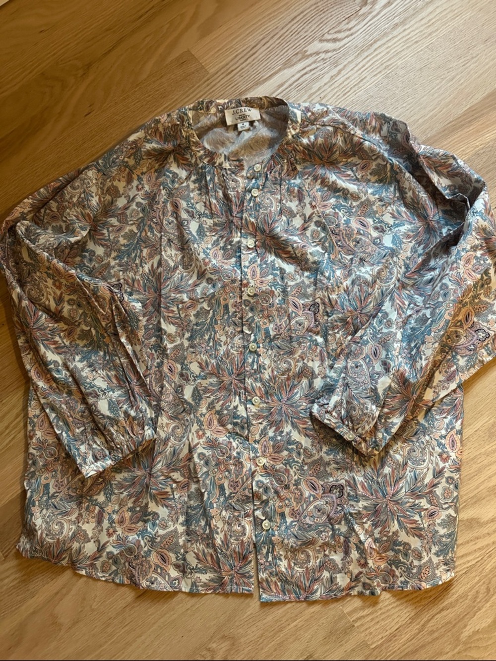 J. Crew Women’s  Paisley Shirt Jacket in Blue, Tan & Cream NWT SZ S